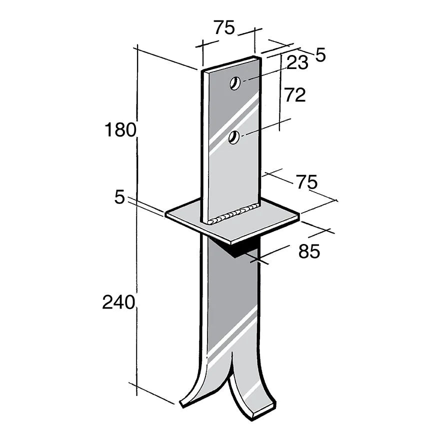 Post & Bearer Bracket 304 Stainless