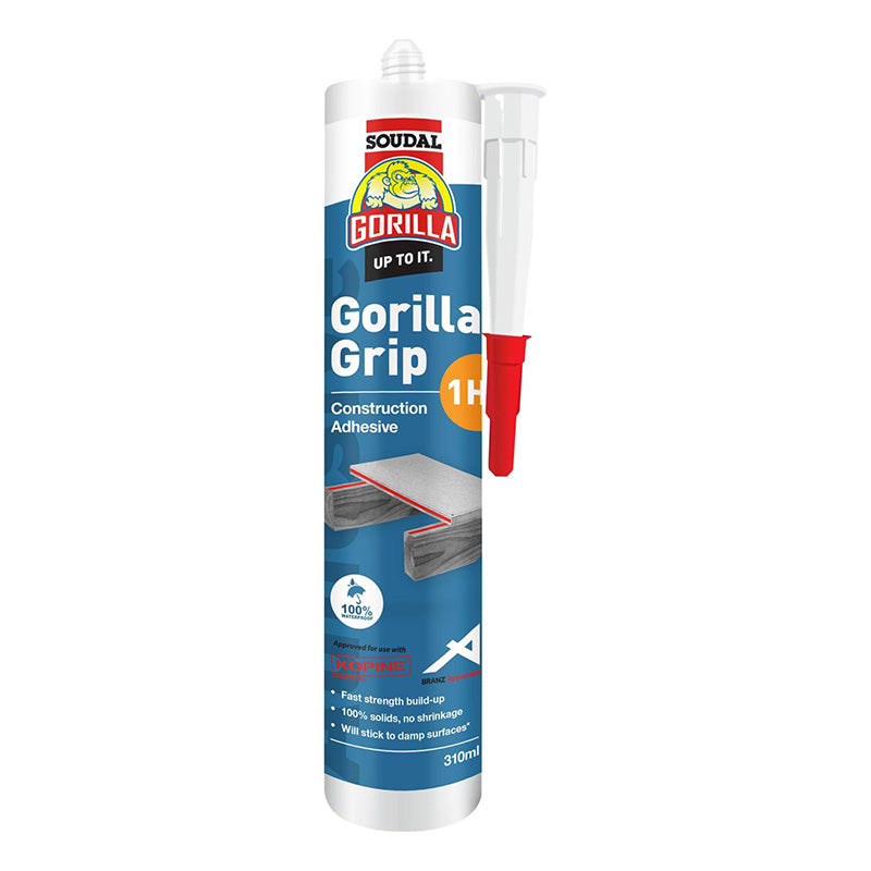 Gorilla Grip 1 Hour Cure Construction Adhesive 310ml