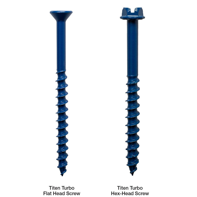 TNT Titen Turbo Concrete and Masonry Screw TNT25400TF 6.35 x 83 (Box of 100)