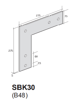 L BRACKET S/S SBK30/S