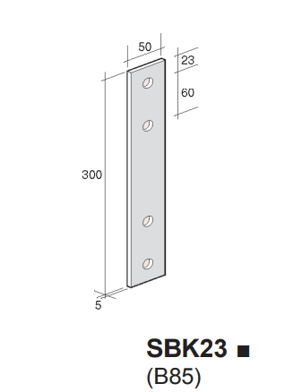 FLAT STRAP S/LESS STEEL SBK23/S