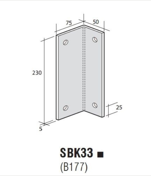 ANGLE BRACKET S/LESS STEEL SBK33/S