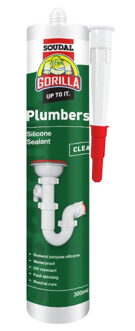 Gorilla Plumbers Silicone Sealant 300ml White