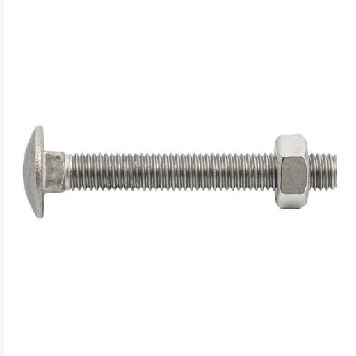 Fortress M12 x 130mm Coach Bolt & Nut Stainless Steel T316
