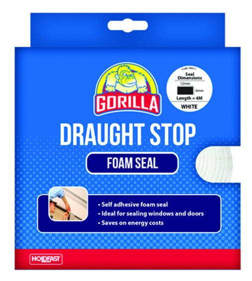 Gorilla Draughts Stop Foam 12mmx6mmx4mr White Hangsell