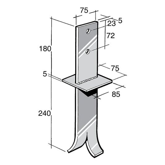 Post & Bearer Bracket 304 Stainless