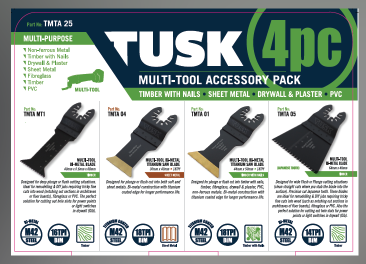 Multi Tool Blades 4pc Set