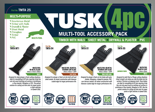 Multi Tool Blades 4pc Set