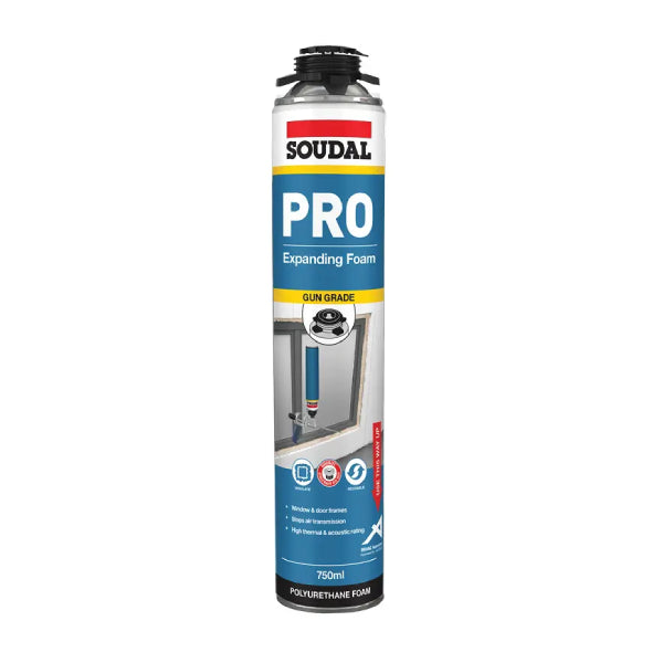 Soudal Pro Expanding Foam Gun Grade - 750ml