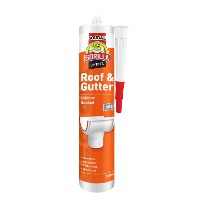 Gorilla Roof & Gutter Silicone Sealant 300ml Grey