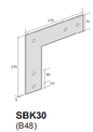 L BRACKET S/S SBK30/S
