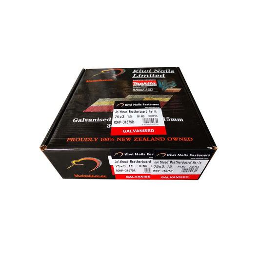 75x3.05mm Plygrip HD Galv Ring R-Head Nails 3000pcs Gasless Pack