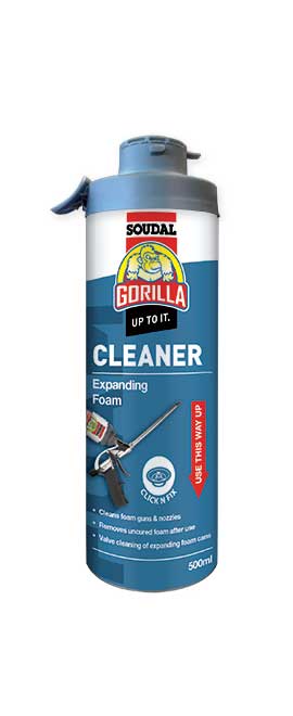 Gorilla Expanding Foam Cleaner 500ml Click & Fix