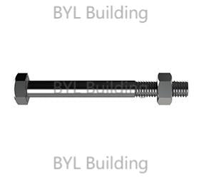 THE 316S/STEEL Engineering Nut & Bolt M12X180