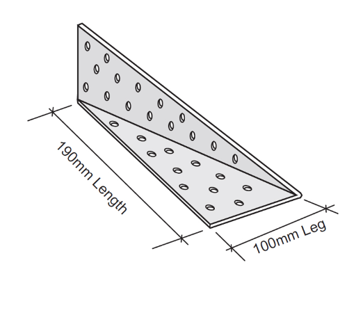 DIAGOANL CLEAT 150X63MM S/STEEL