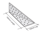 DIAGOANL CLEAT 150X63MM S/STEEL